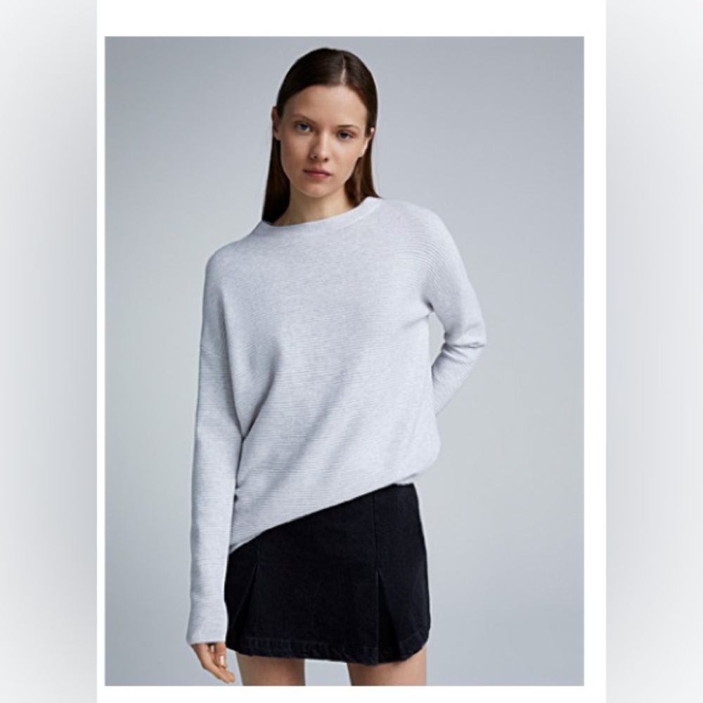 Twik Ribbed Knit Grey Sweater